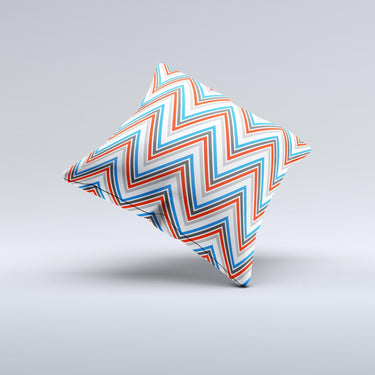 Sharp Chevron Pattern Ink-Fuzed Decorative Throw Pillow